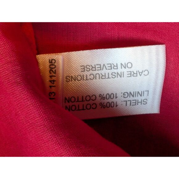 BritishIndia S/S Red 100% Cotton Top Boho Casual Ethnic Embroidered Summer Sz S - Picture 4 of 5